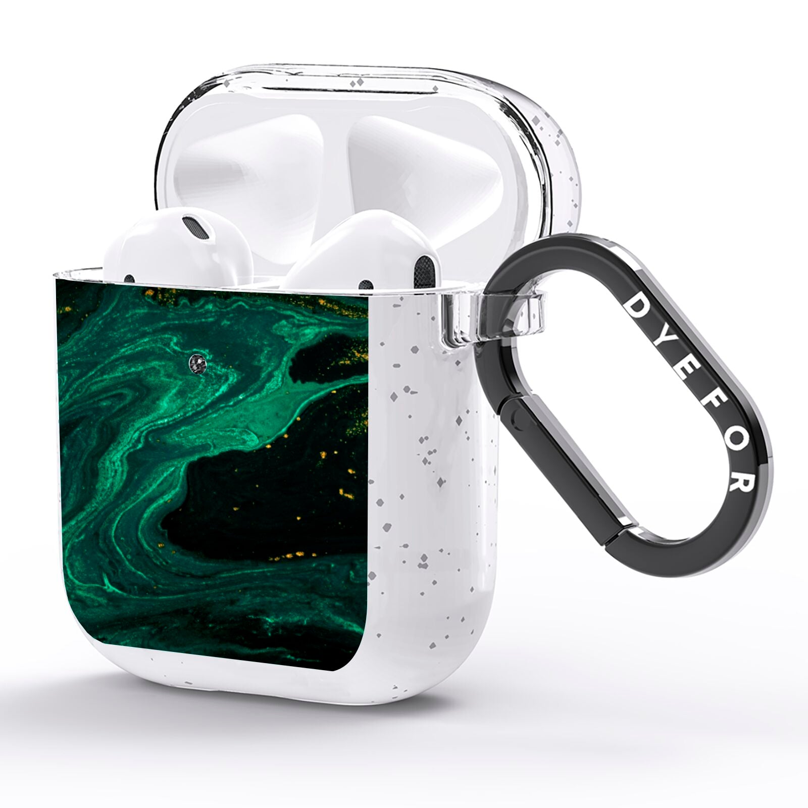 Emerald Green AirPods Glitter Case Side Image