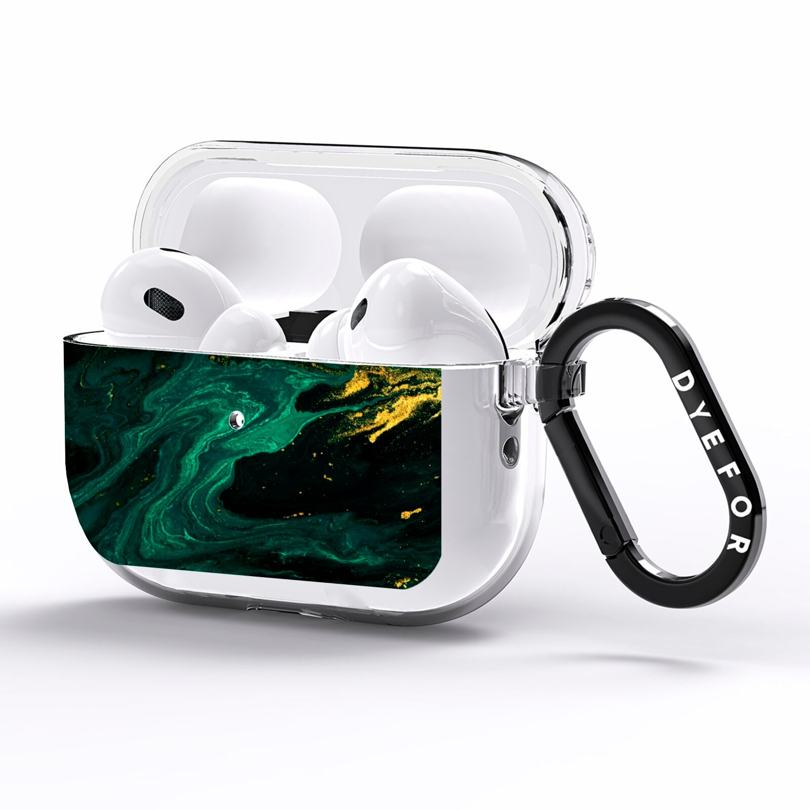 Emerald Green AirPods Pro Clear Case Side Image