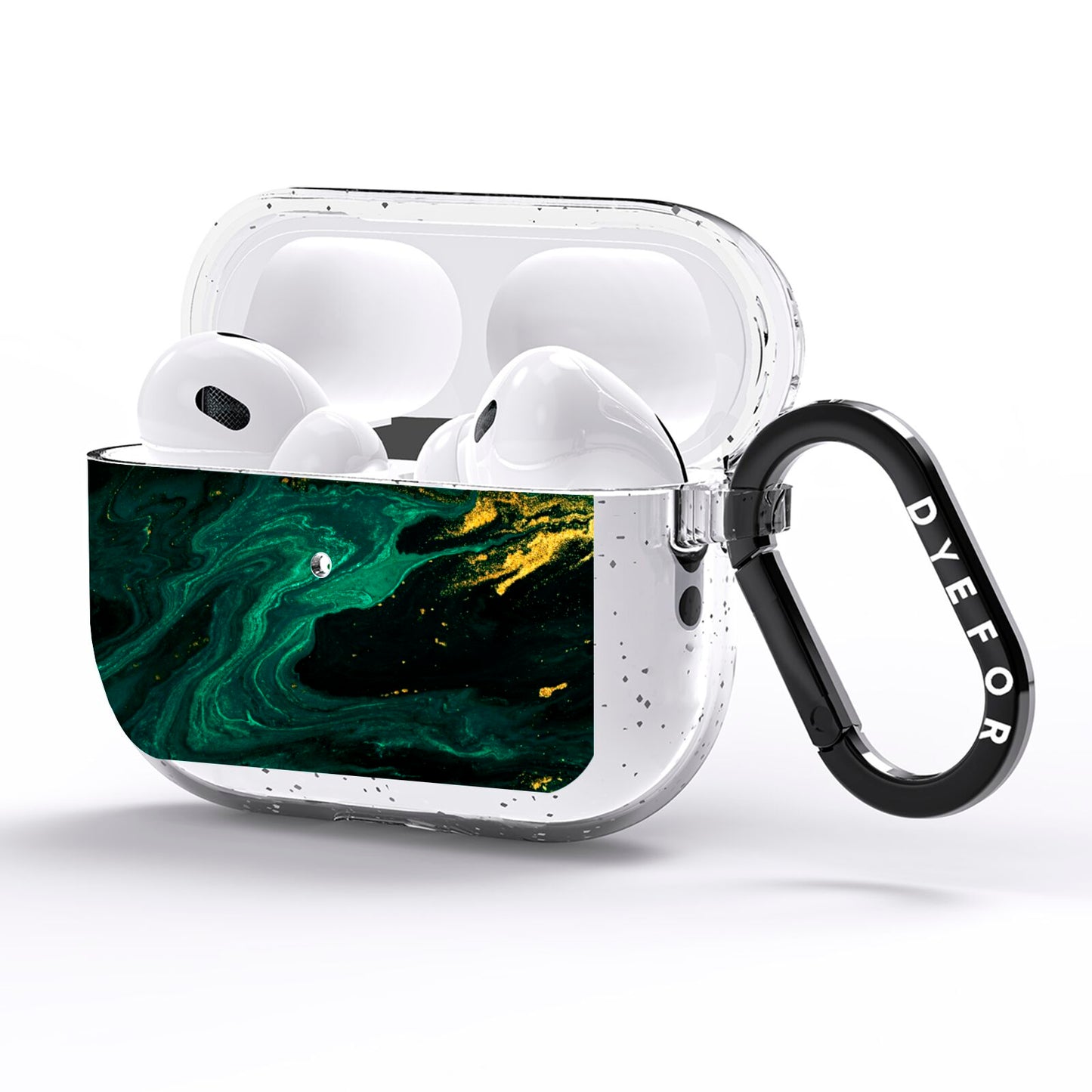 Emerald Green AirPods Pro Glitter Case Side Image