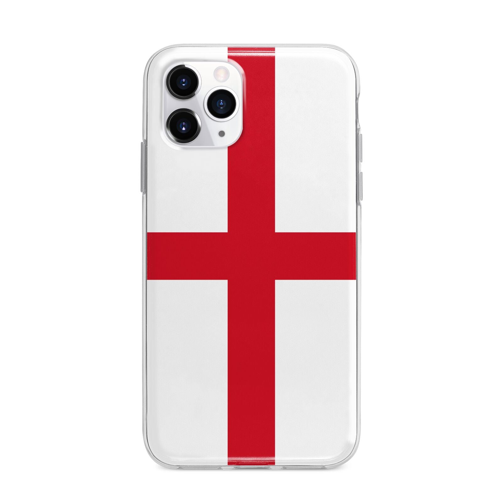 England Flag Apple iPhone 11 Pro Max in Silver with Bumper Case