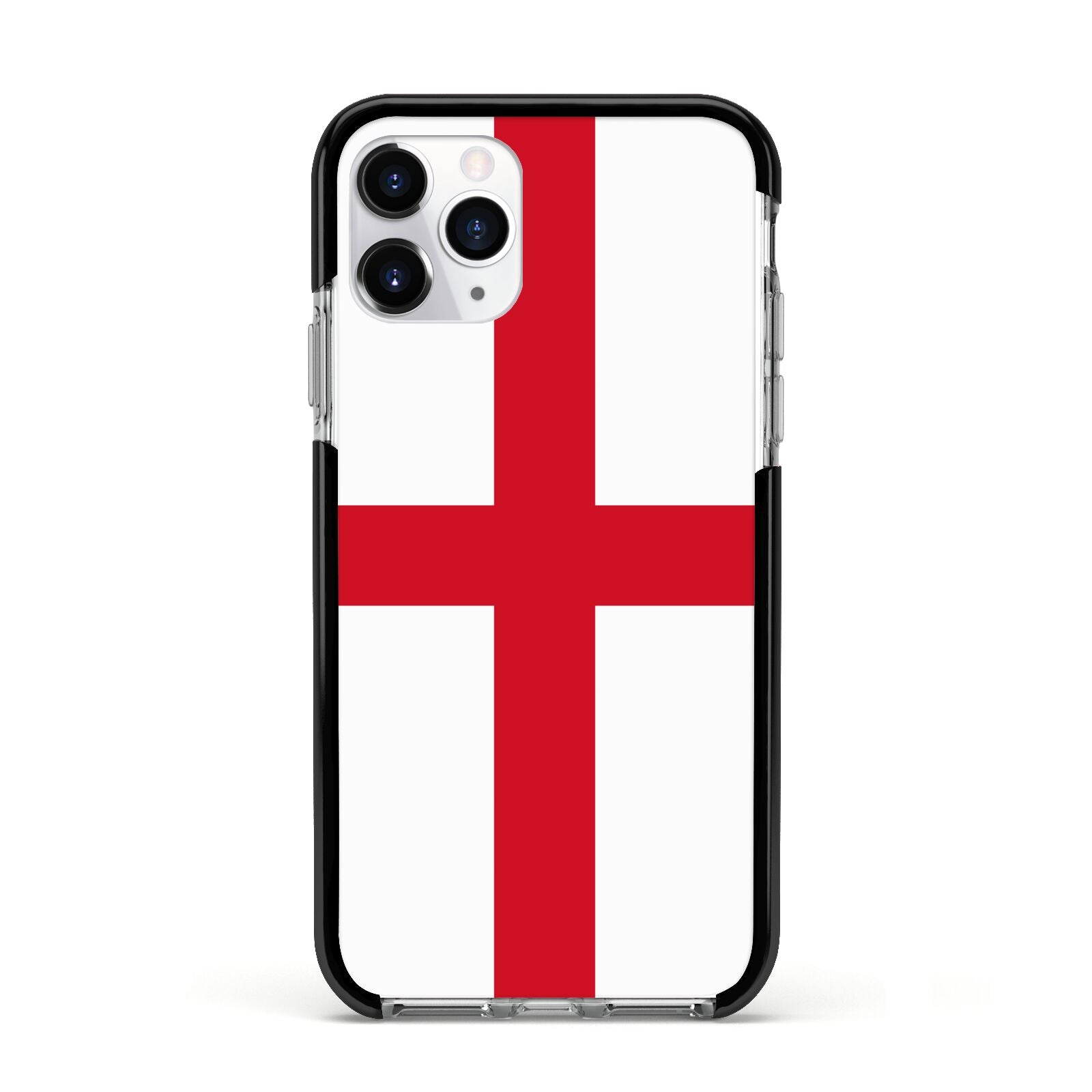 England Flag Apple iPhone 11 Pro in Silver with Black Impact Case