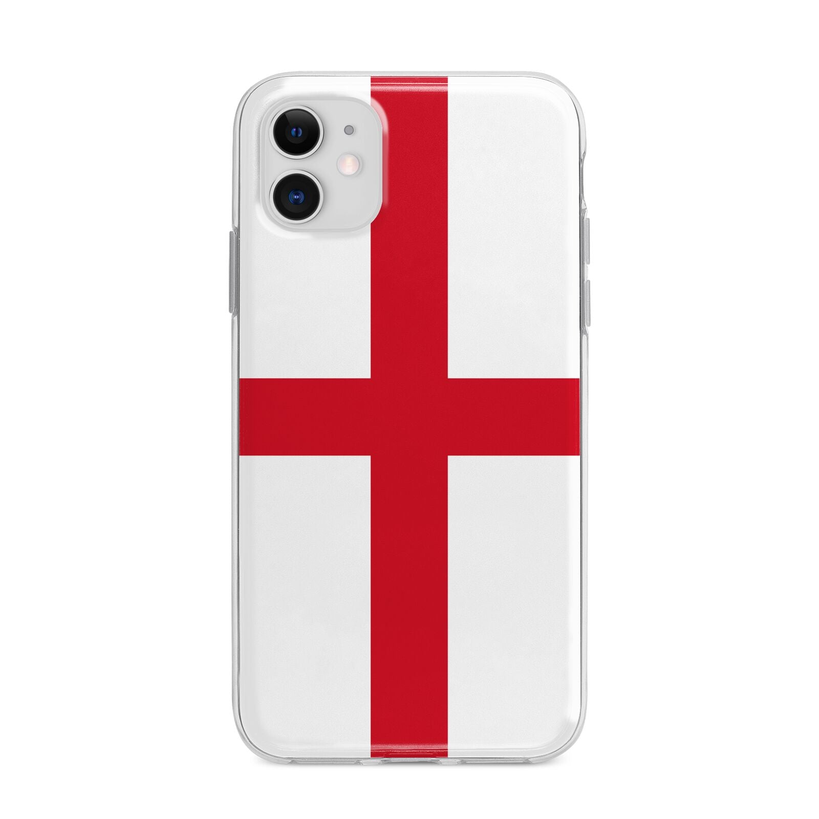 England Flag Apple iPhone 11 in White with Bumper Case