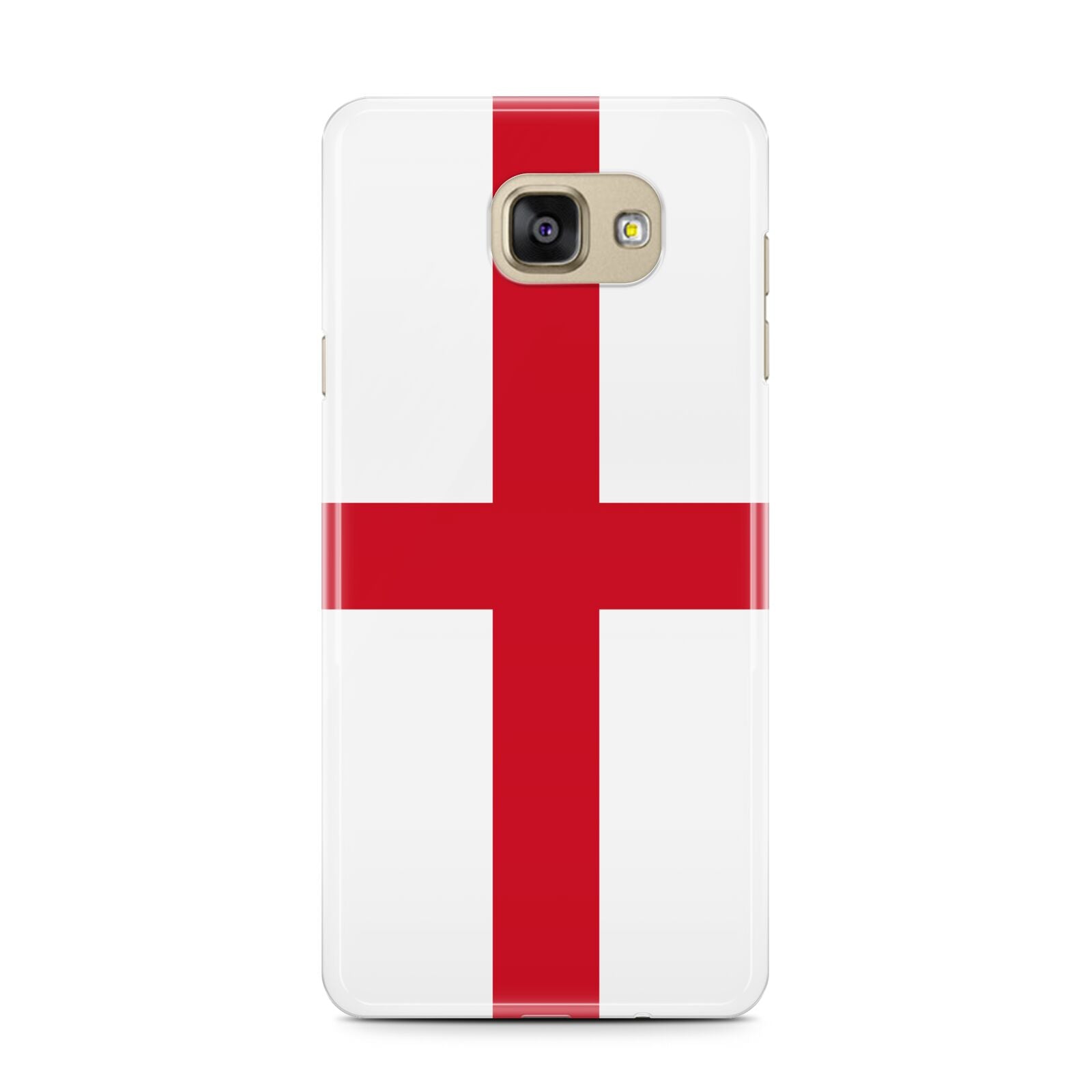 England Flag Samsung Galaxy A7 2016 Case on gold phone