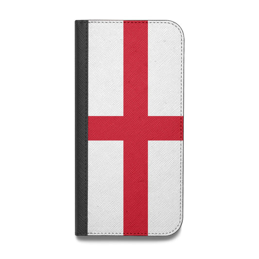 England Flag Vegan Leather Flip iPhone Case