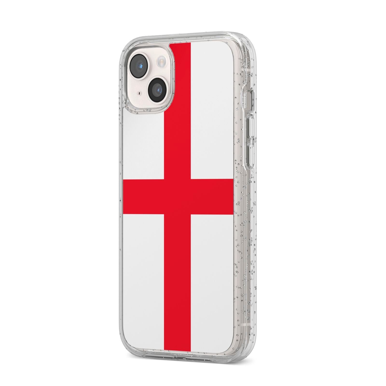 England Flag iPhone 14 Plus Glitter Tough Case Starlight Angled Image