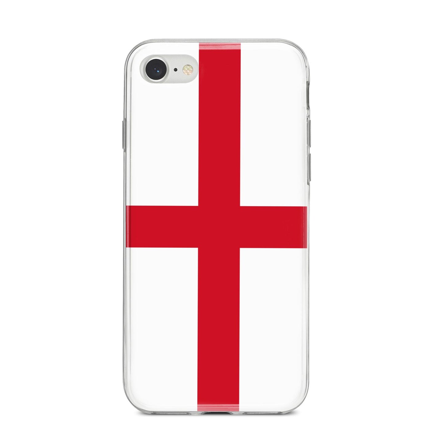 England Flag iPhone 8 Bumper Case on Silver iPhone