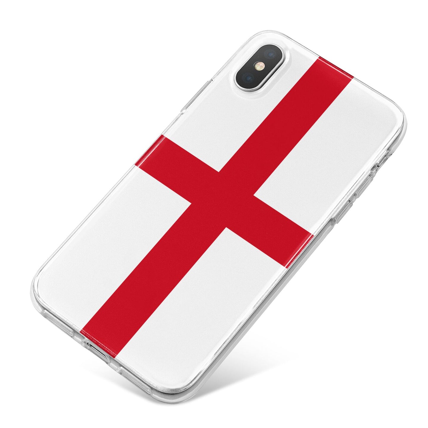 England Flag iPhone X Bumper Case on Silver iPhone