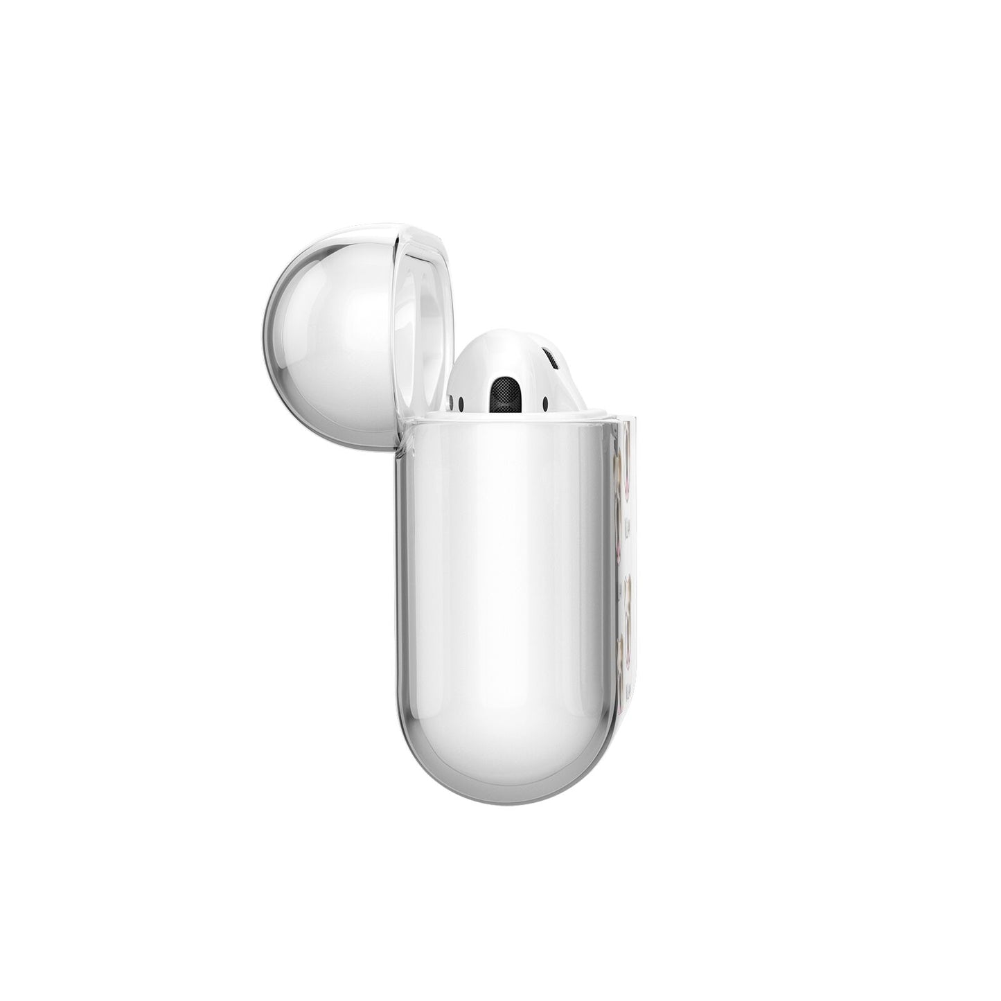 English Bulldog Icon with Name AirPods Case Side Angle