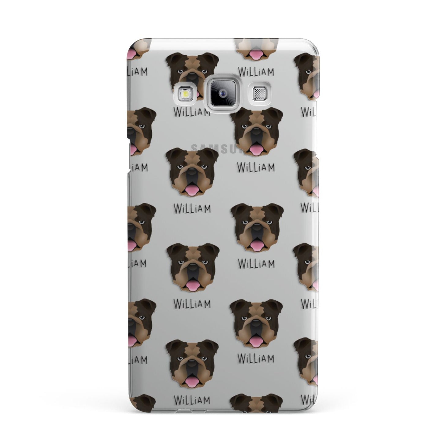 English Bulldog Icon with Name Samsung Galaxy A7 2015 Case