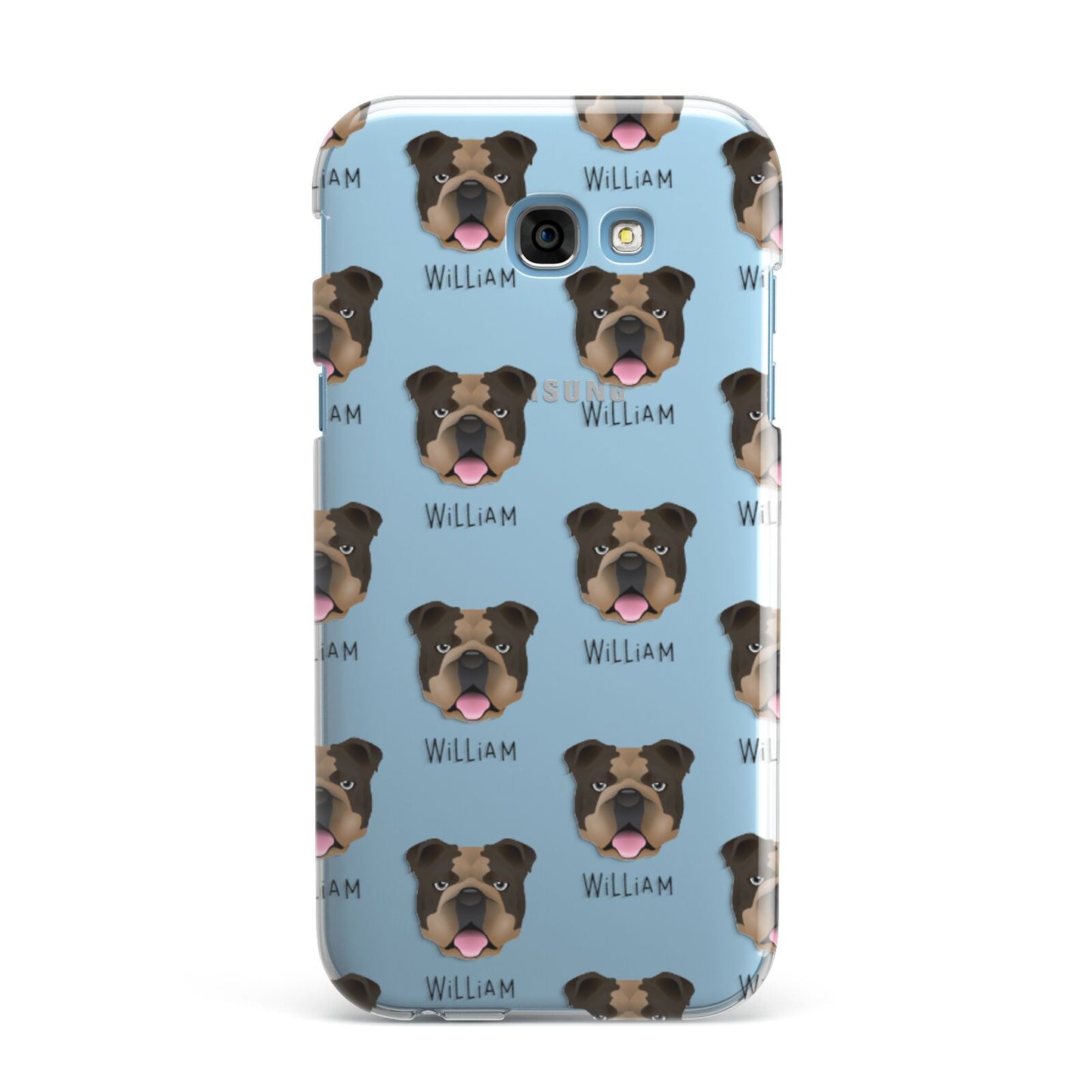 English Bulldog Icon with Name Samsung Galaxy A7 2017 Case