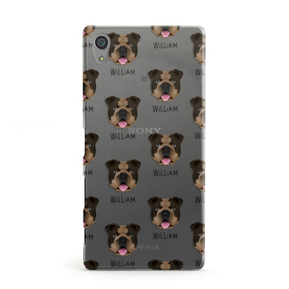 English Bulldog Icon with Name Sony Xperia Case