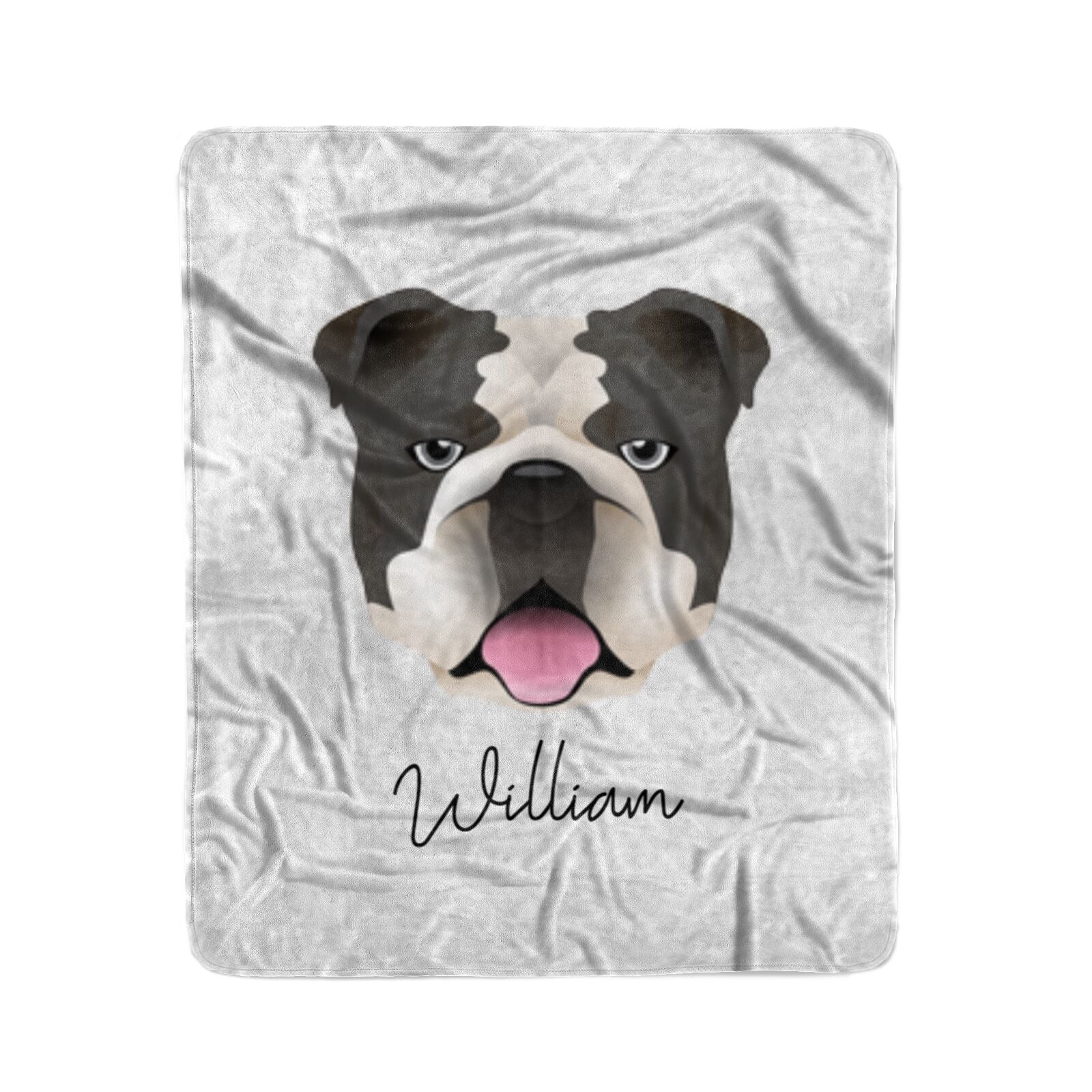 English Bulldog Personalised Blanket