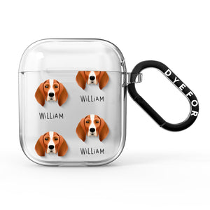 English Coonhound Icon with Name AirPods Case