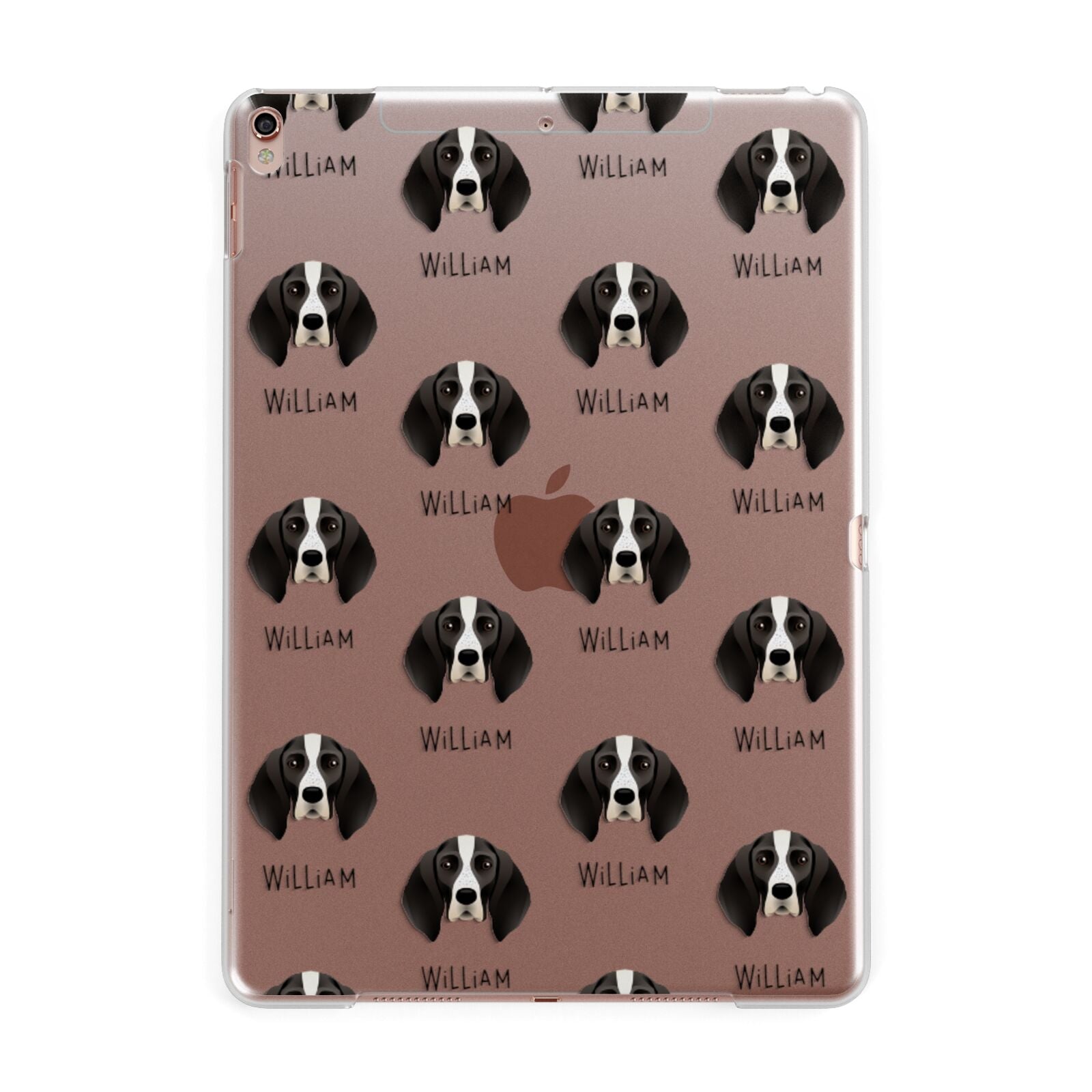 English Coonhound Icon with Name Apple iPad Rose Gold Case