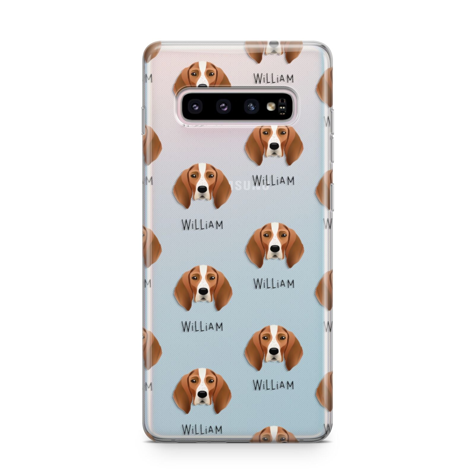 English Coonhound Icon with Name Samsung Galaxy S10 Plus Case