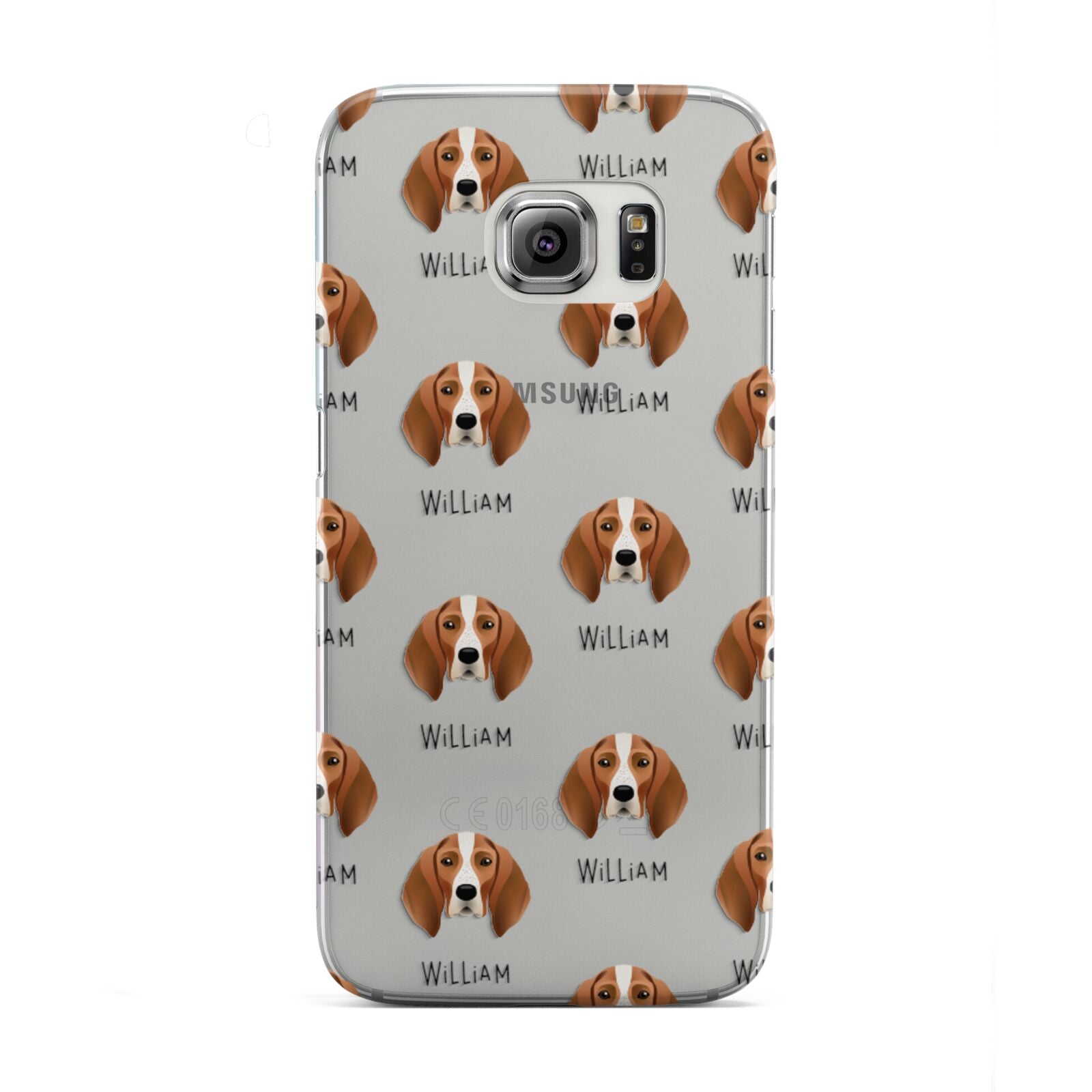 English Coonhound Icon with Name Samsung Galaxy S6 Edge Case