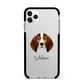 English Coonhound Personalised Apple iPhone 11 Pro Max in Silver with Black Impact Case