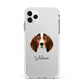 English Coonhound Personalised Apple iPhone 11 Pro Max in Silver with White Impact Case