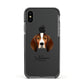 English Coonhound Personalised Apple iPhone Xs Impact Case Black Edge on Black Phone