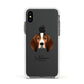 English Coonhound Personalised Apple iPhone Xs Impact Case White Edge on Black Phone