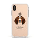 English Coonhound Personalised Apple iPhone Xs Impact Case White Edge on Gold Phone