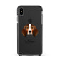 English Coonhound Personalised Apple iPhone Xs Max Impact Case Black Edge on Black Phone