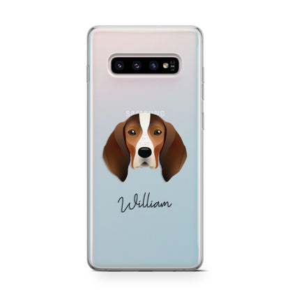 English Coonhound Personalised Samsung Galaxy S10 Case