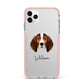 English Coonhound Personalised iPhone 11 Pro Max Impact Pink Edge Case