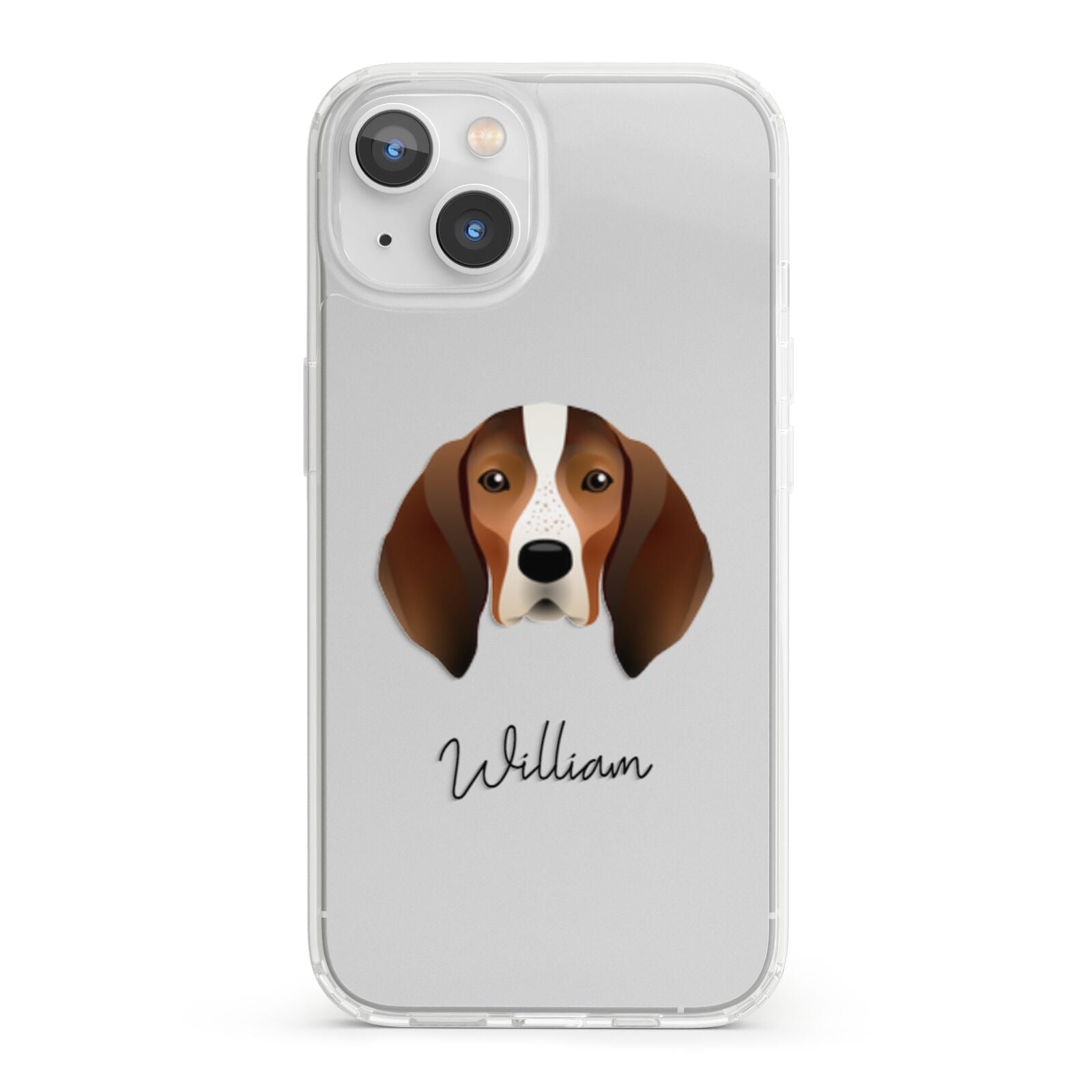 English Coonhound Personalised iPhone 13 Clear Bumper Case