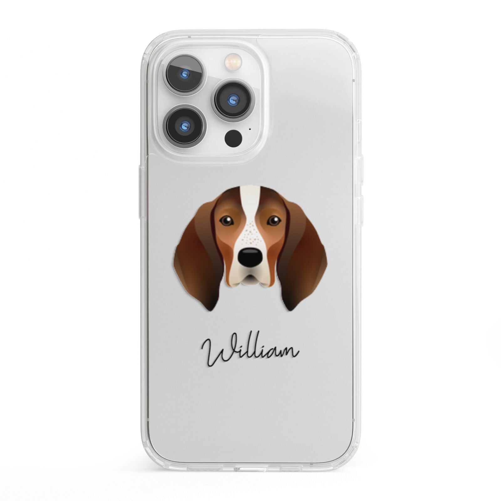 English Coonhound Personalised iPhone 13 Pro Clear Bumper Case