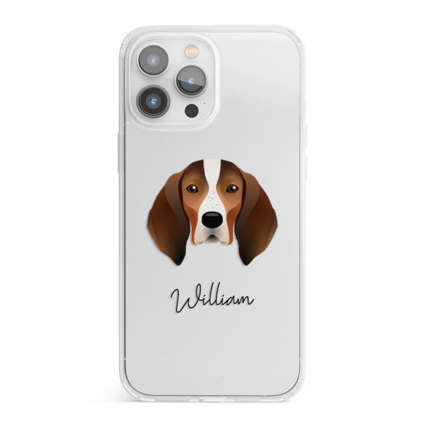 English Coonhound Personalised iPhone 13 Pro Max Clear Bumper Case