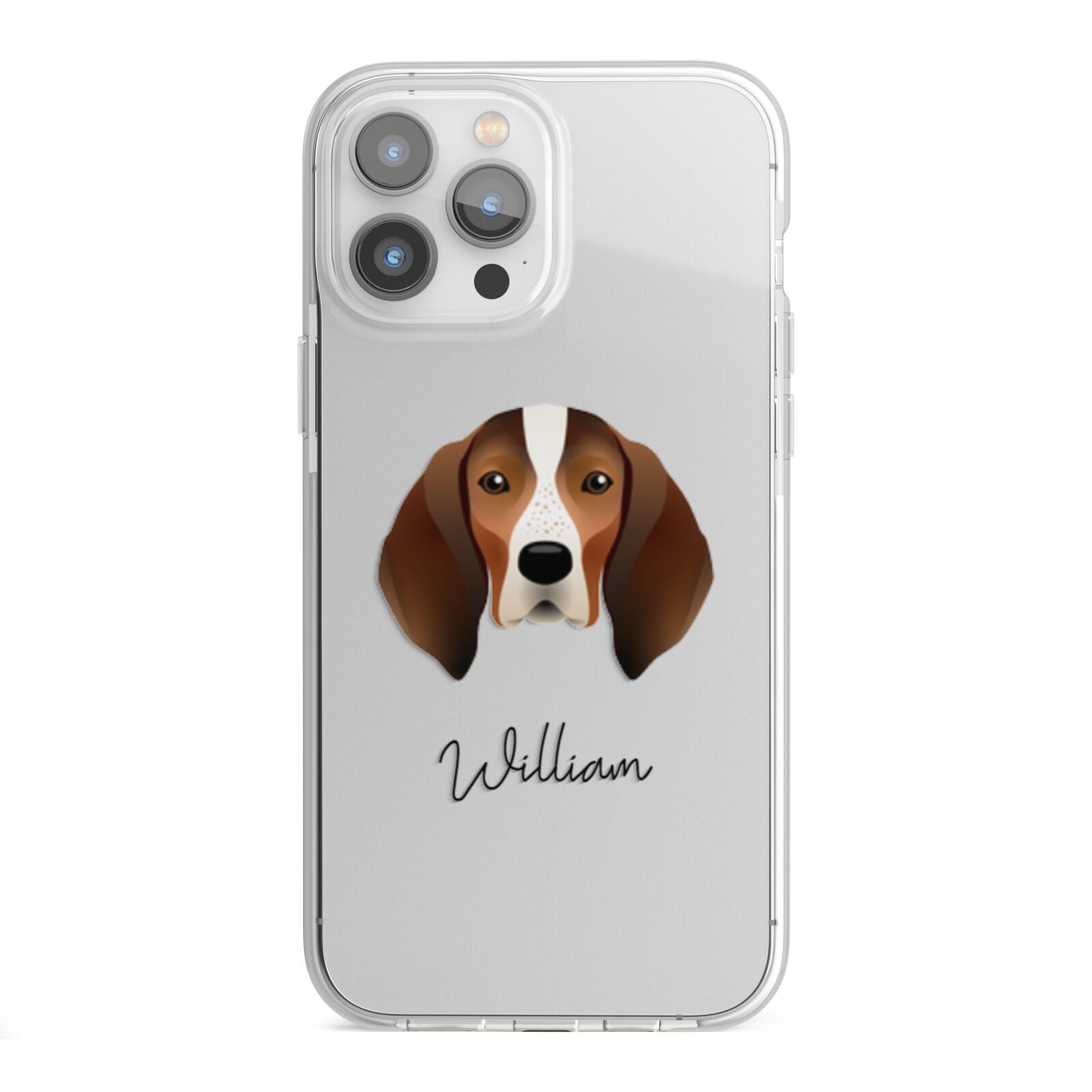 English Coonhound Personalised iPhone 13 Pro Max TPU Impact Case with White Edges
