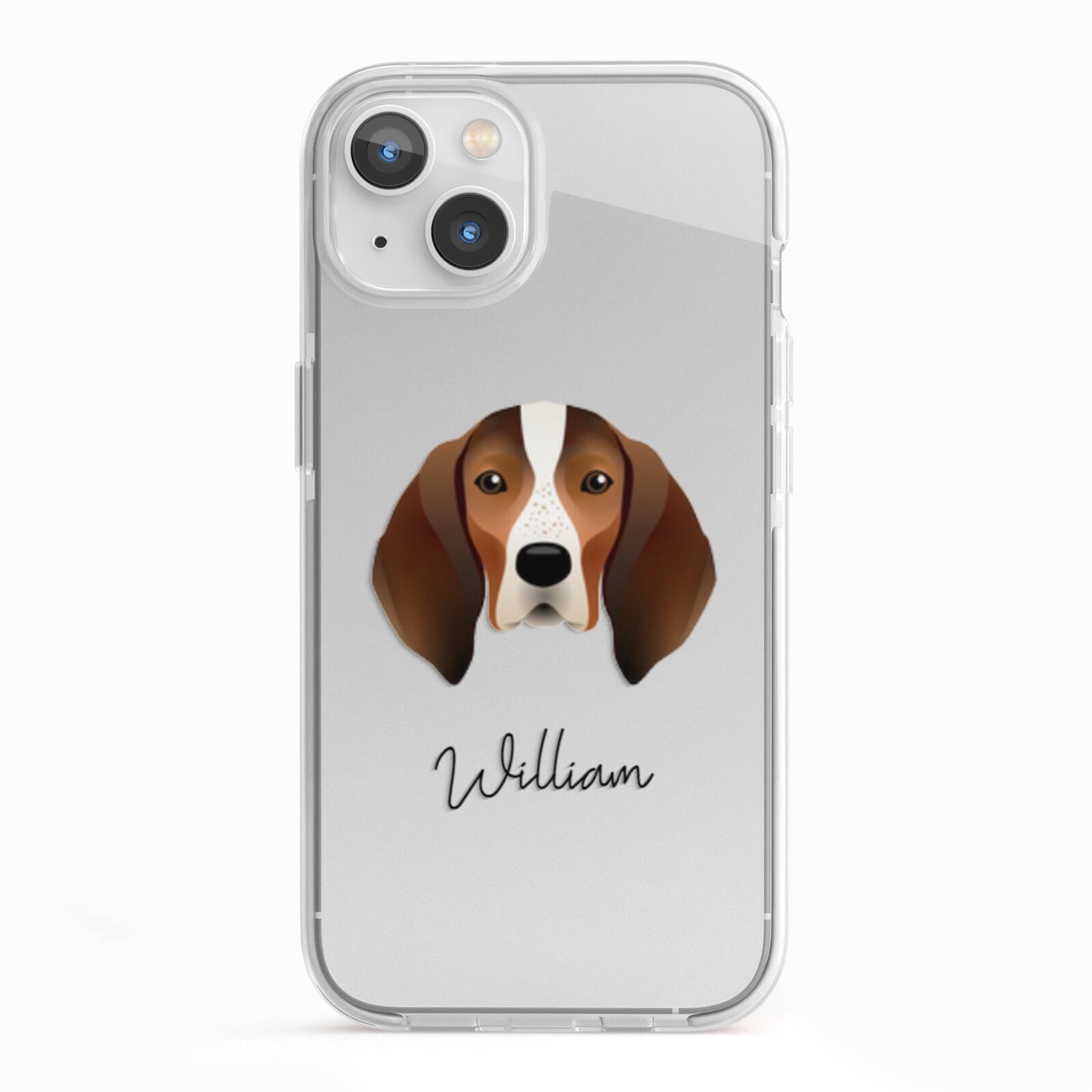 English Coonhound Personalised iPhone 13 TPU Impact Case with White Edges