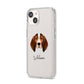 English Coonhound Personalised iPhone 14 Clear Tough Case Starlight Angled Image