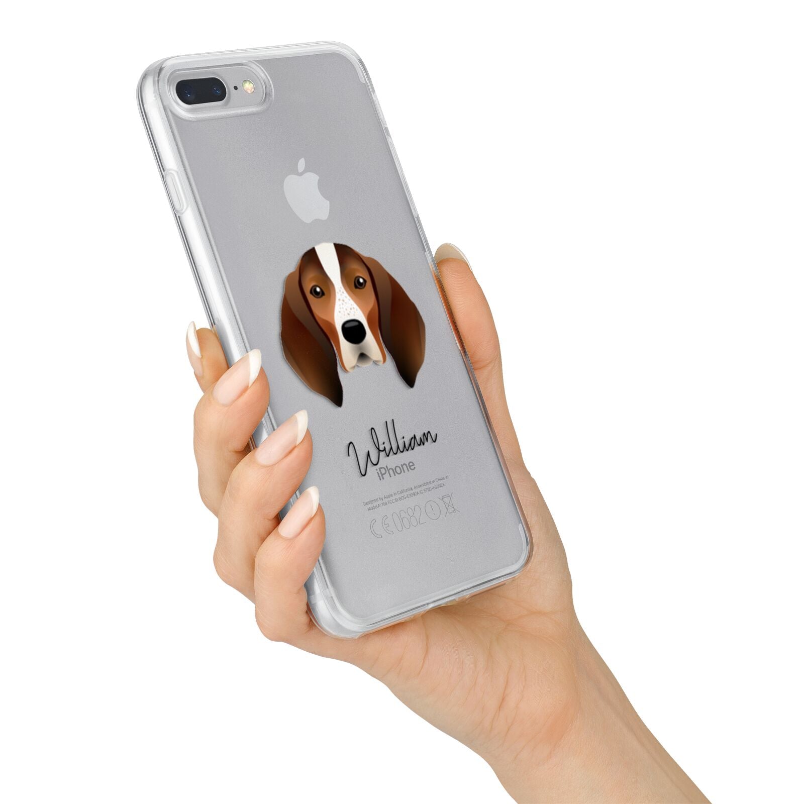 English Coonhound Personalised iPhone 7 Plus Bumper Case on Silver iPhone Alternative Image