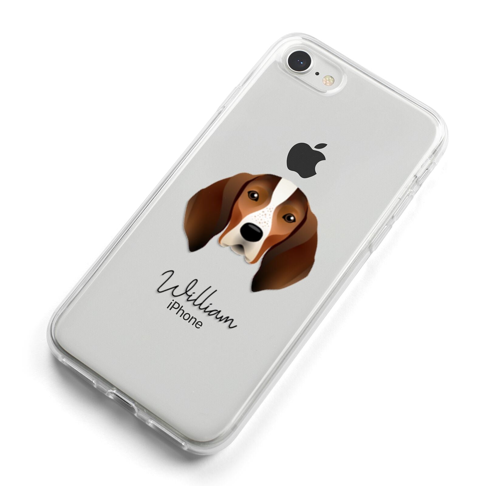 English Coonhound Personalised iPhone 8 Bumper Case on Silver iPhone Alternative Image
