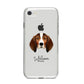 English Coonhound Personalised iPhone 8 Bumper Case on Silver iPhone