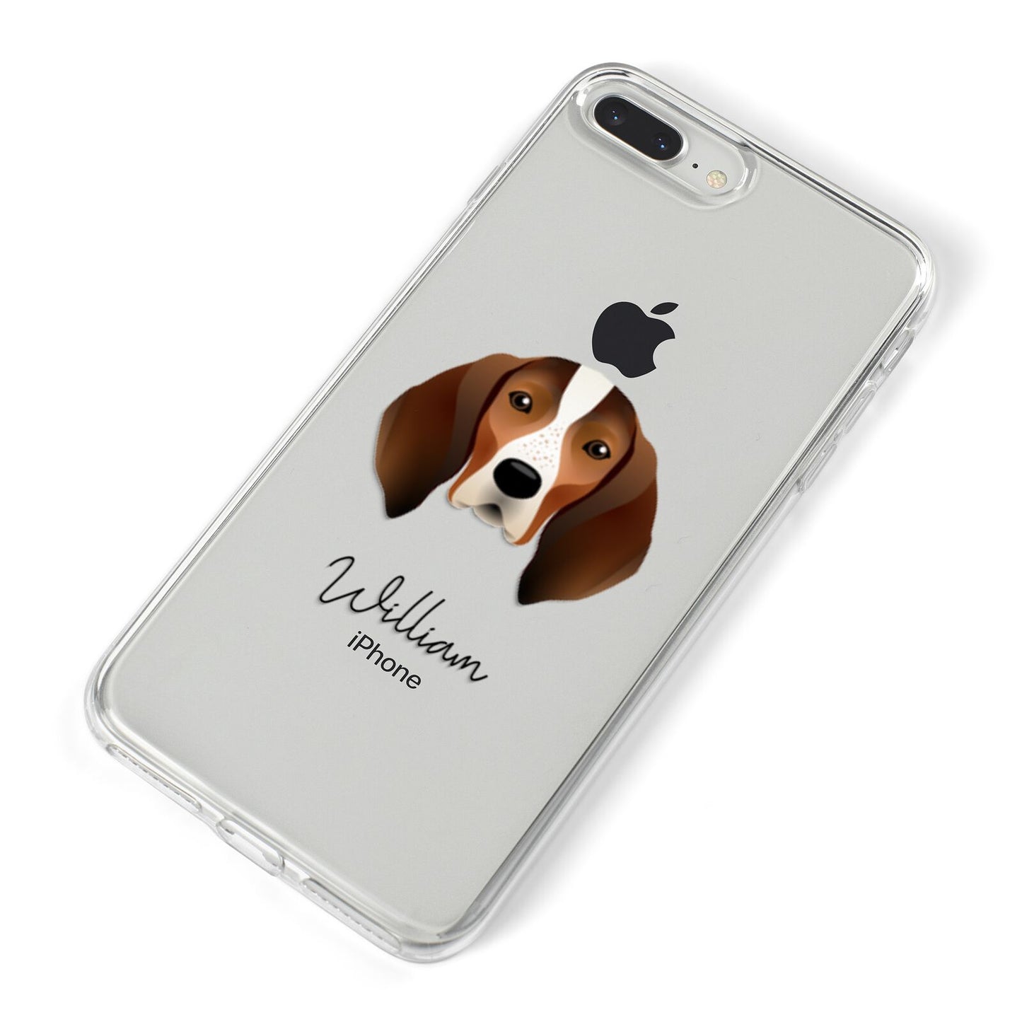 English Coonhound Personalised iPhone 8 Plus Bumper Case on Silver iPhone Alternative Image
