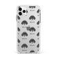 English Setter Icon with Name Apple iPhone 11 Pro Max in Silver with White Impact Case
