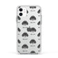 English Setter Icon with Name Apple iPhone 11 in White with White Impact Case