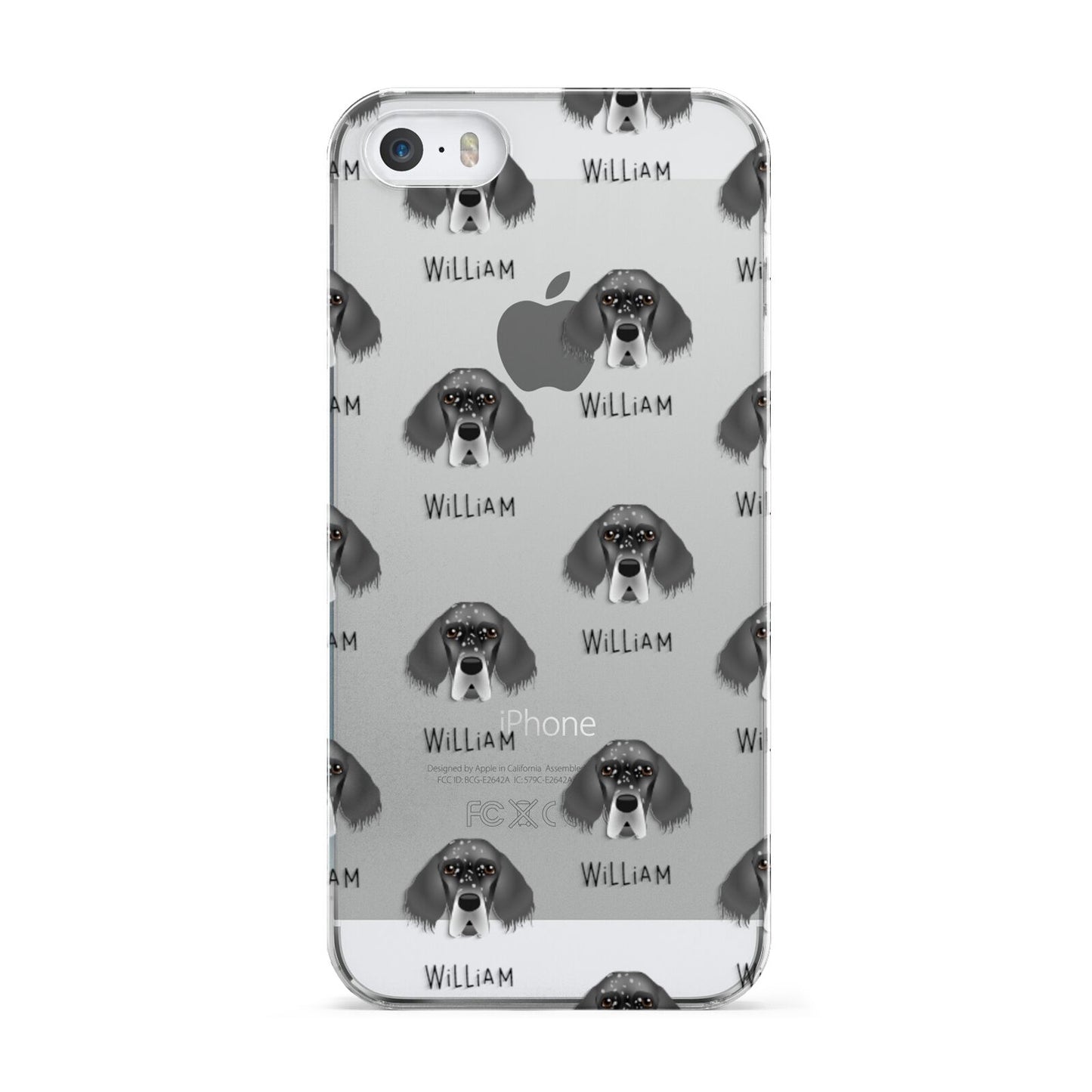 English Setter Icon with Name Apple iPhone 5 Case