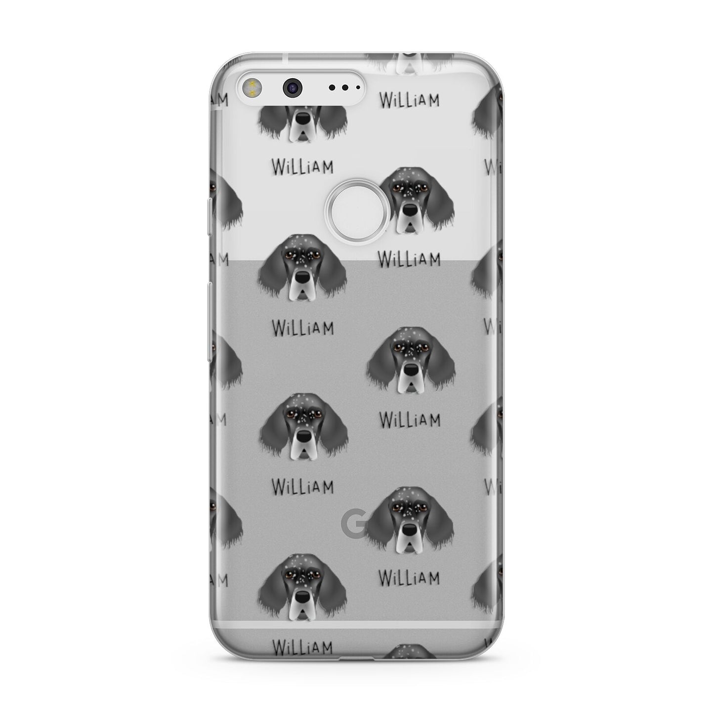 English Setter Icon with Name Google Pixel Case