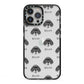 English Setter Icon with Name iPhone 13 Pro Max Black Impact Case on Silver phone