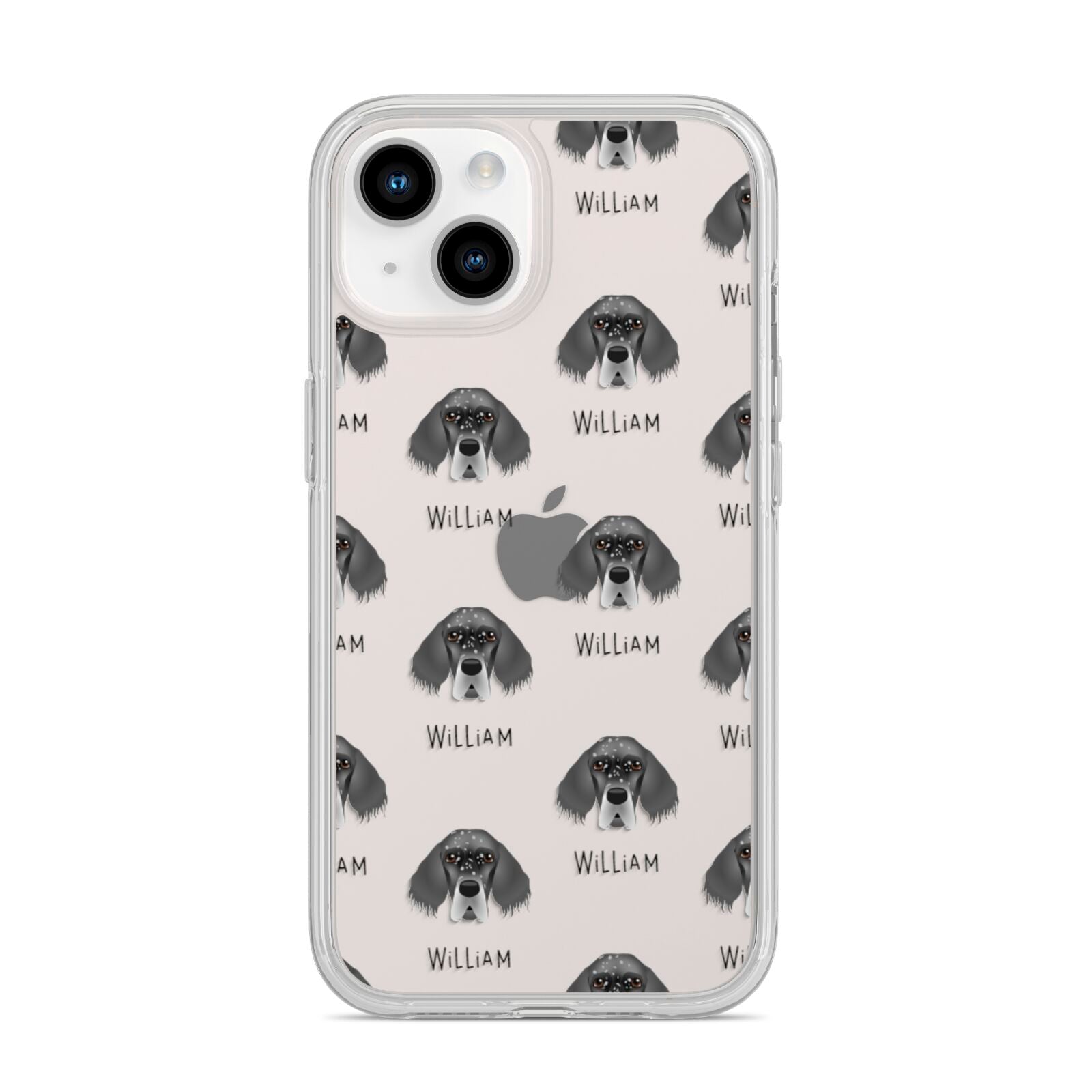 English Setter Icon with Name iPhone 14 Clear Tough Case Starlight