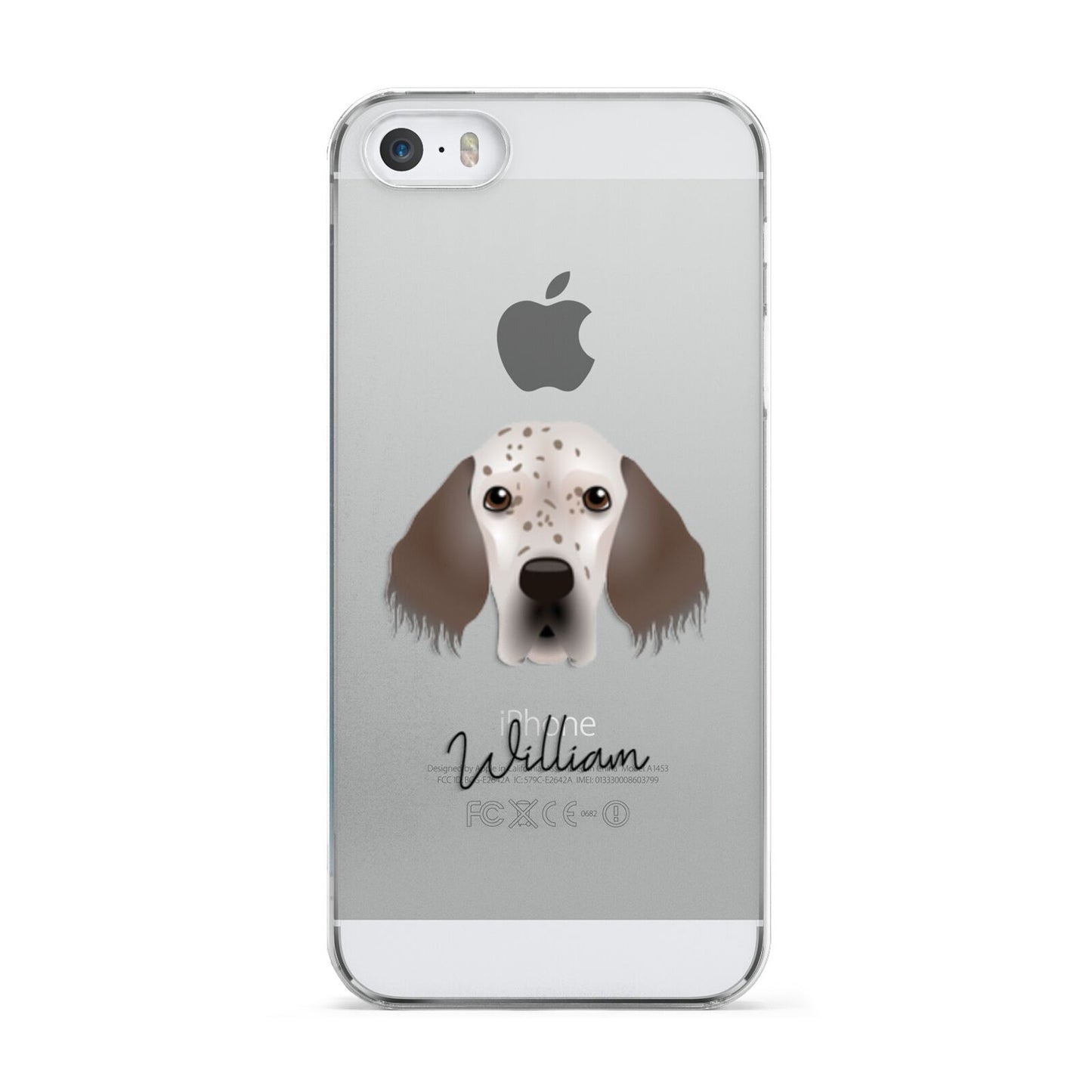 English Setter Personalised Apple iPhone 5 Case