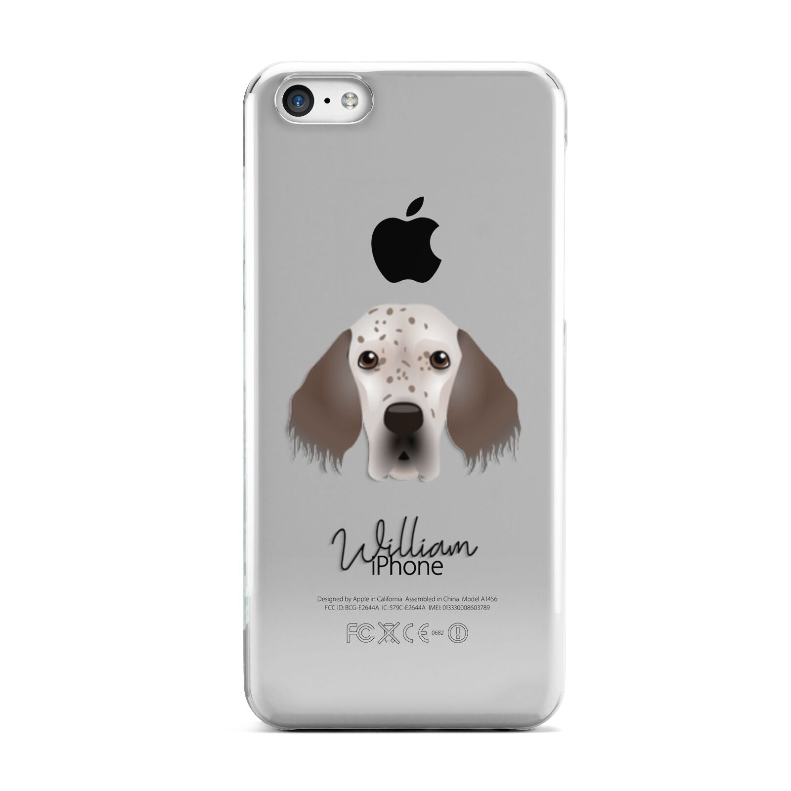 English Setter Personalised Apple iPhone 5c Case