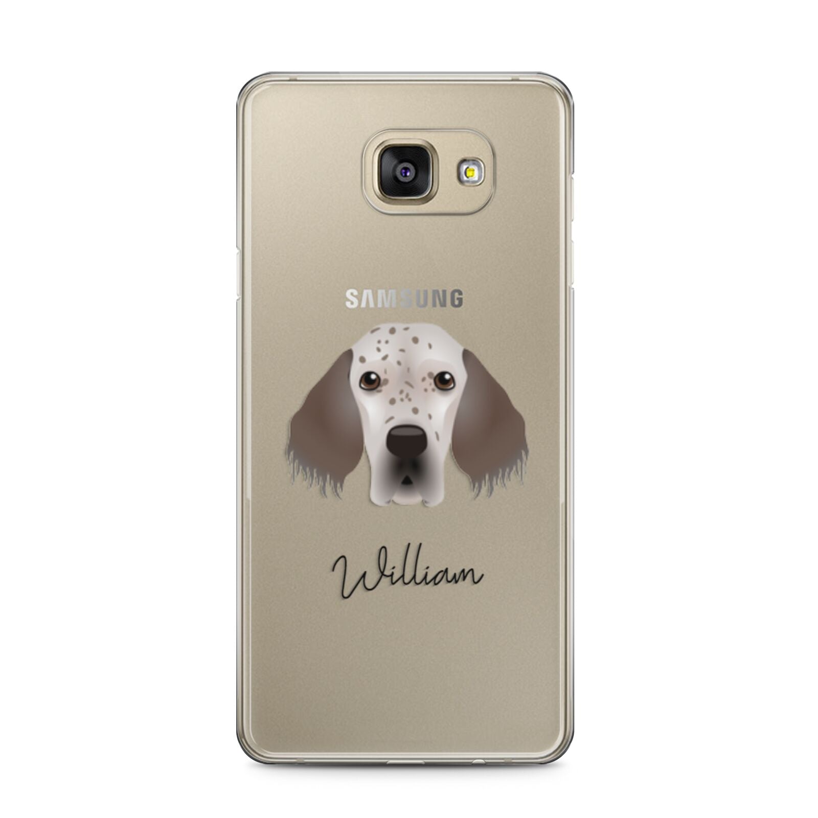 English Setter Personalised Samsung Galaxy A5 2016 Case on gold phone