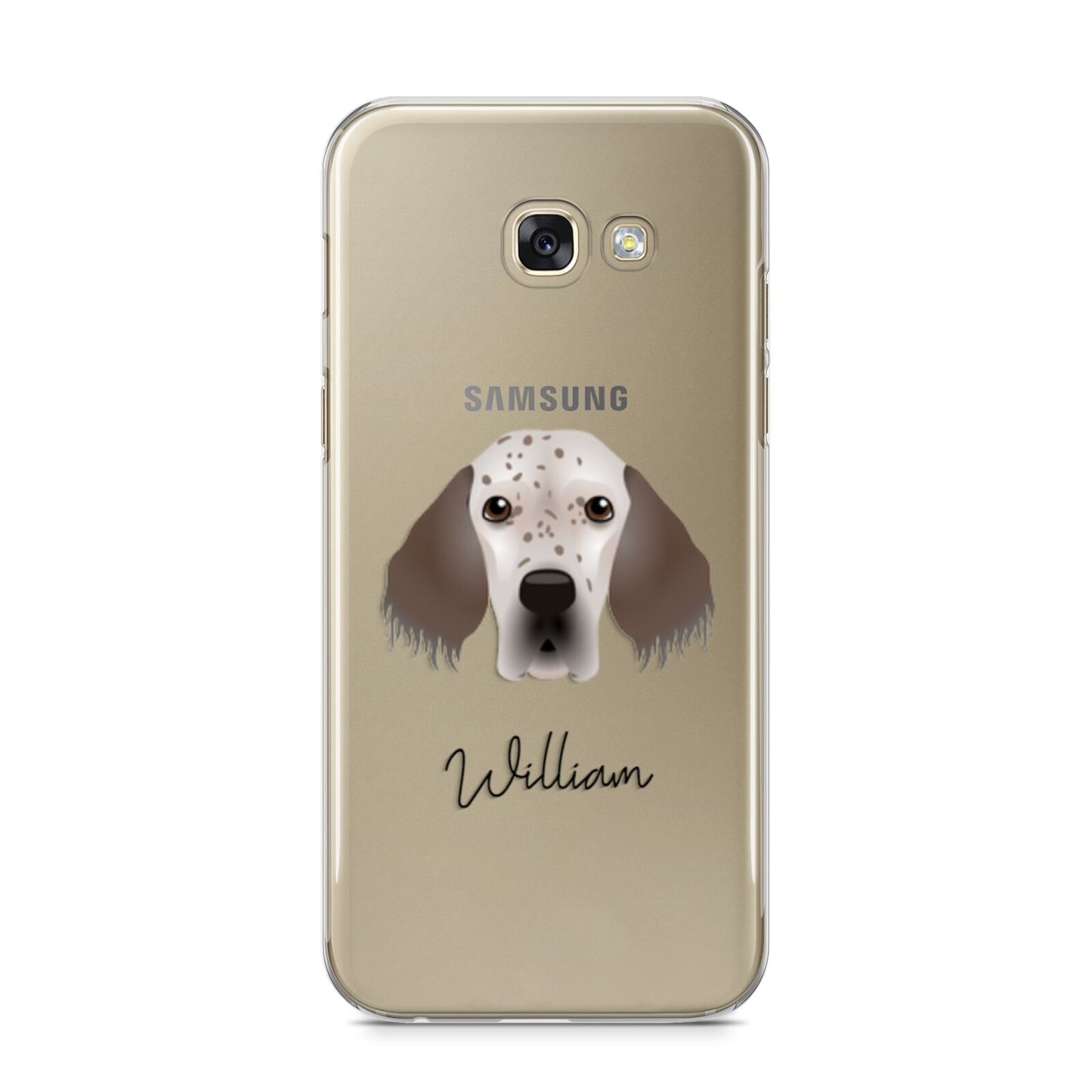 English Setter Personalised Samsung Galaxy A5 2017 Case on gold phone