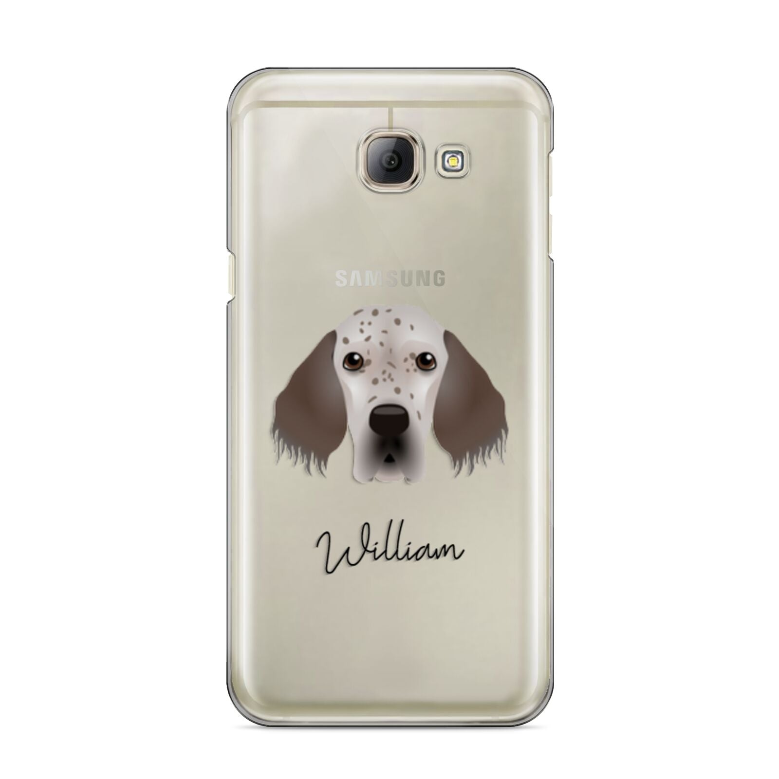 English Setter Personalised Samsung Galaxy A8 2016 Case