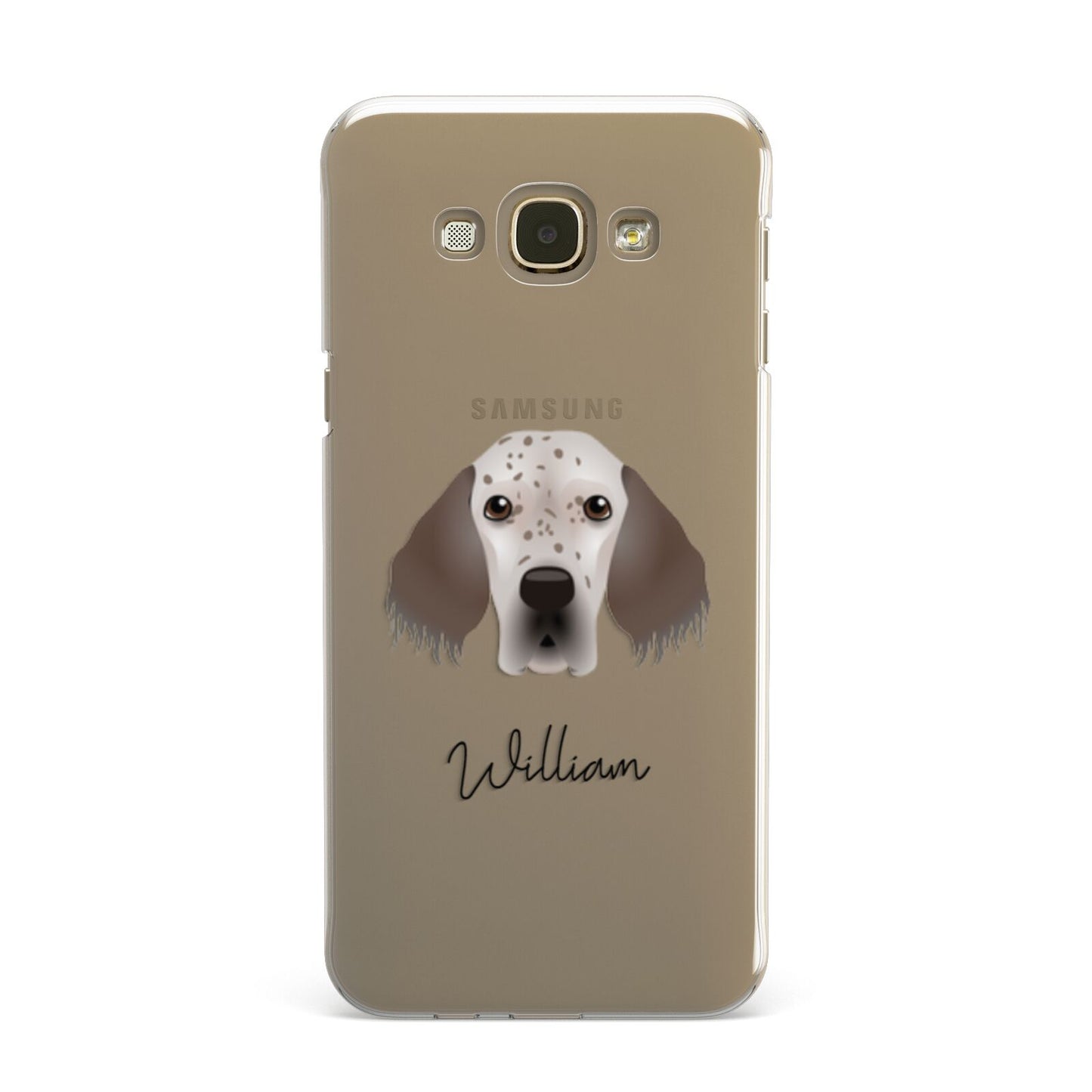 English Setter Personalised Samsung Galaxy A8 Case